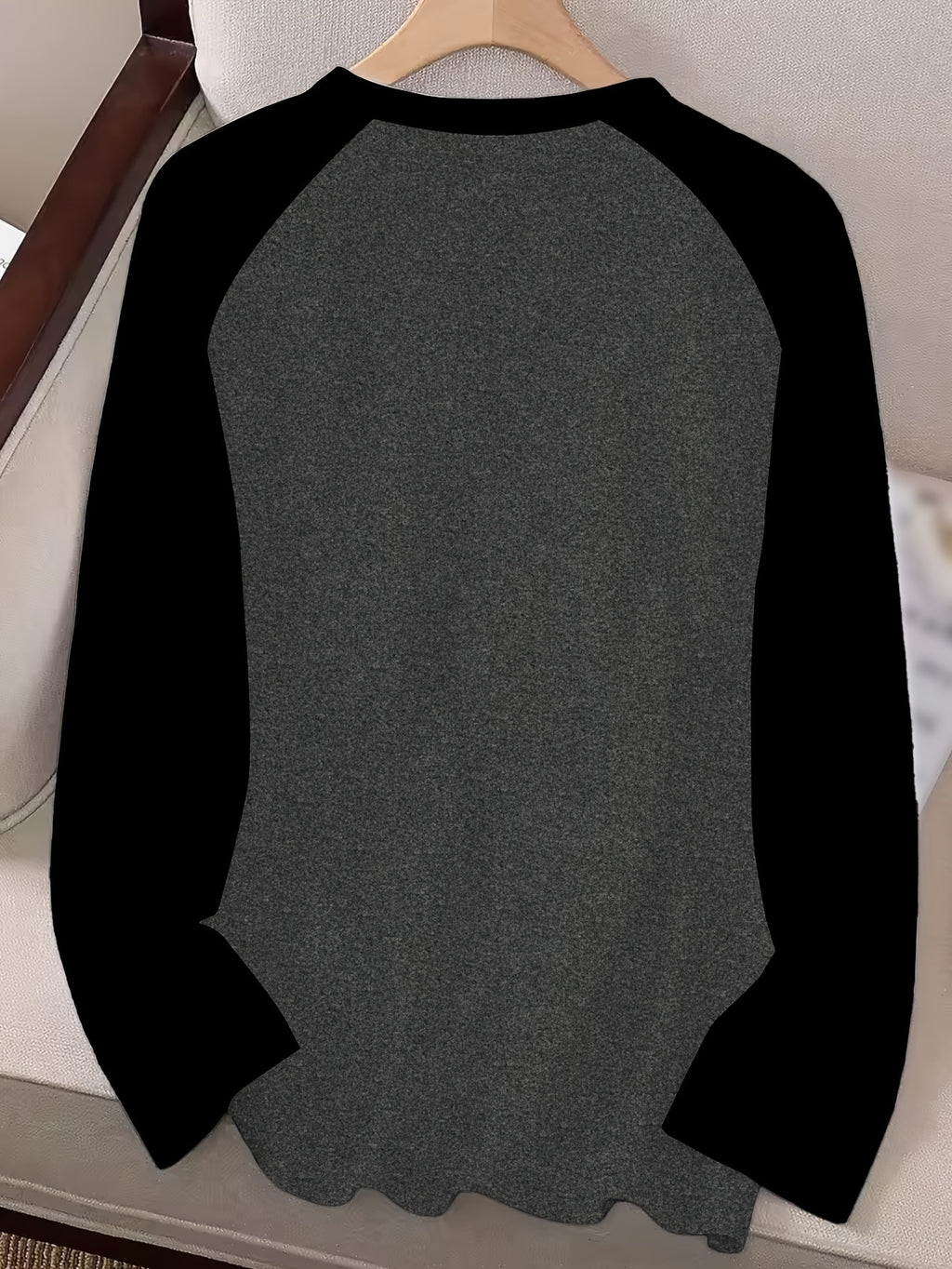 1pc Women'S Casual Horse Heartbeat Graphic T-Shirt, Polyester Knit Crew Neck Long Sleeve Pullover with Medium Stretch, Regular Fit All-Season Tee