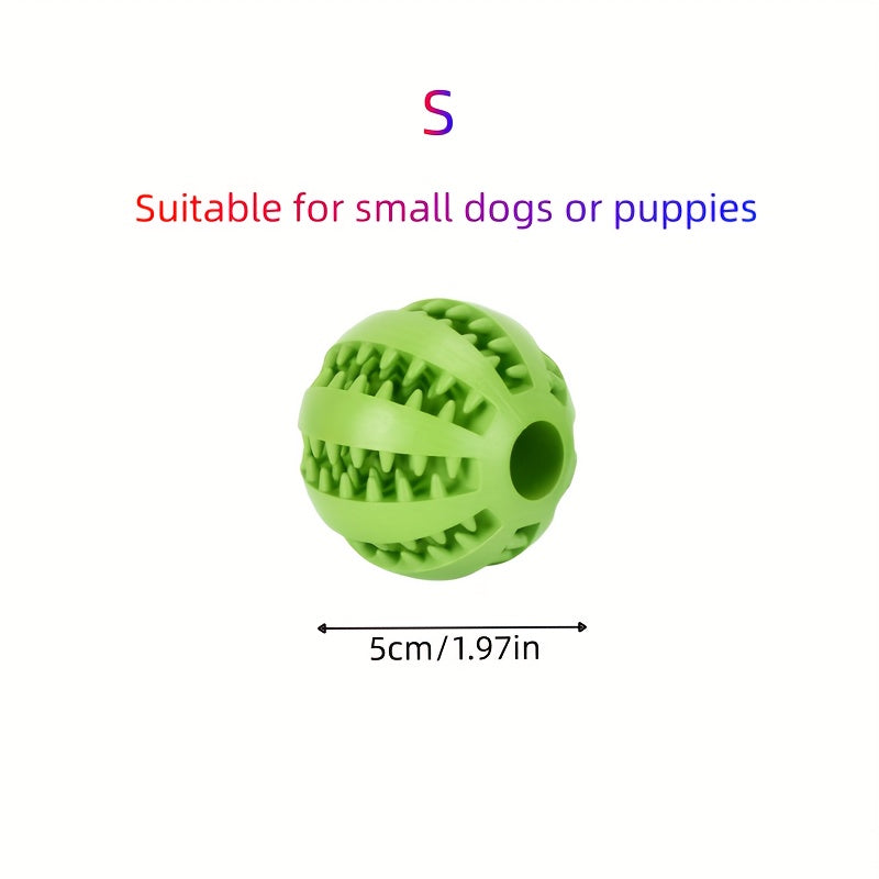 1pc Small Dog Ball Toy, Interactive Stretchy Puppy Chew Toys, Teeth Cleaning Rubber Food Ball Toys, Pet Accessories, Dog Toy Ball, Watermelon Ball, Teething Ball, Anti-bite Rubber Ball, Large And Small Dog Ball Pet Toys