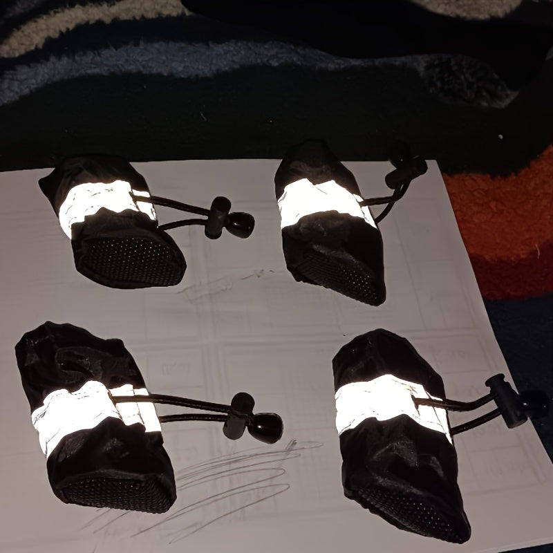 4pcs Water-Resistant Dog Shoes For Small Dogs - Protect Your Pet's Paws And Keep Them Dry Christmas Gift