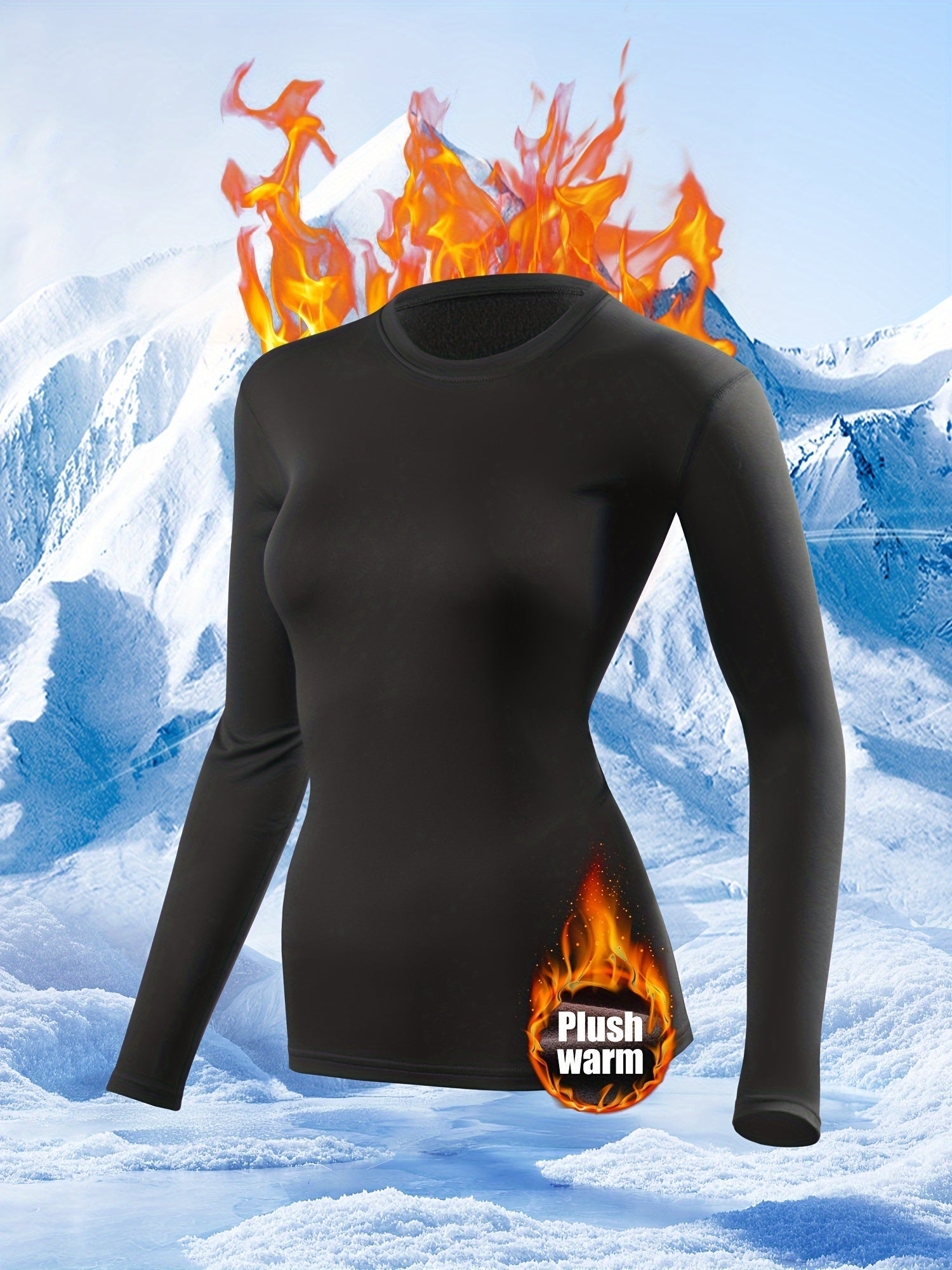 4pcs Autumn Set for Women: Warm Underwear, Fleece-Lined Thermal Base Layer Top and Pants for Winter