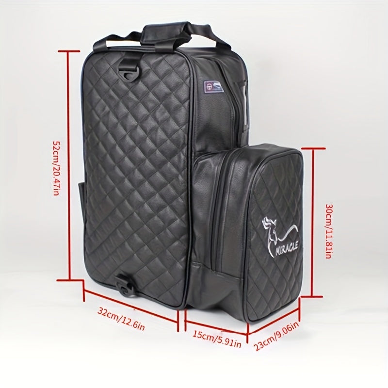 Zaino Attrezzatura Equestre Grande Capacità - PU Multicomparto per Stivali e Casco