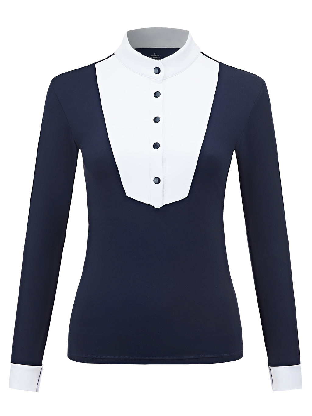 Maglia Equestre Donna Maniche Lunghe - Elastica Slim Fit con Collo Alto