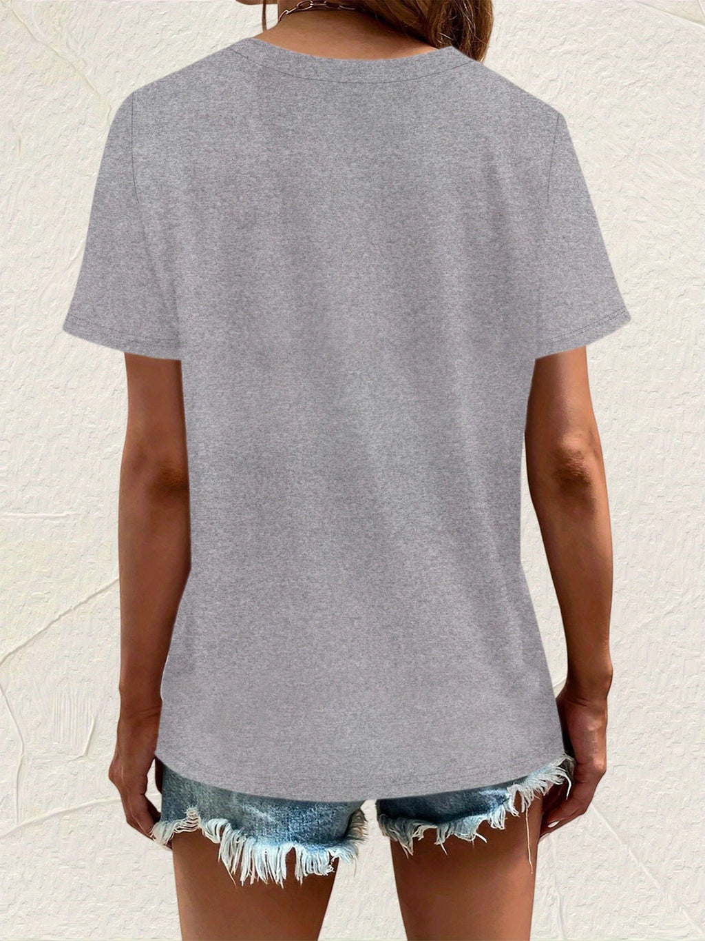 Women'S Casual Crew Neck T-Shirt with Unique Horse and Cat Silhouette Graphic, Short Sleeve Polyester Tee for Casual Attire, Allseason Top | Trendy Casual Style | Comfortable Fi