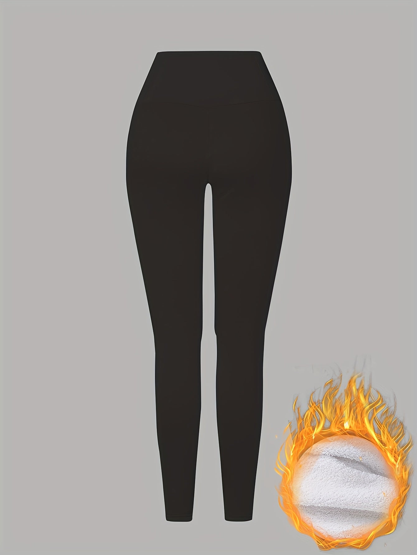 Women'S High-Waisted Thermal Leggings - Thick Winter Pants with Non-Slip Grip, Stretchy Tight Fit for Cold Weather, Everyday & Formal Outfits - Warm Pants for Fall/Winter Seasons, Winter Leggings, Cold Weather Apparel, Sleek
