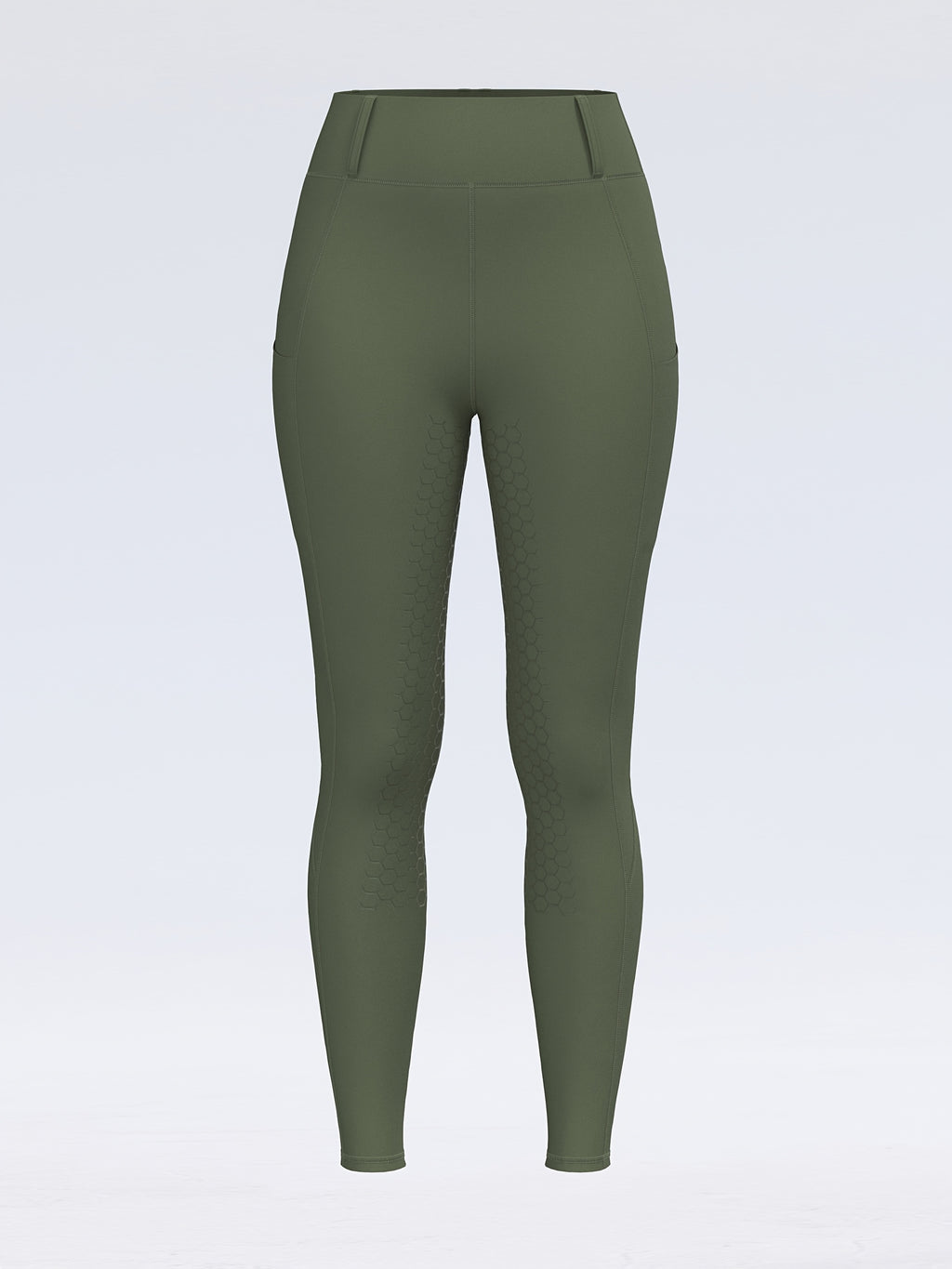 Women's High-Waisted Equestrian Riding Pants - Full Seat Stretch Slim-Fit Bifur Gaps, Durable Machine-Washable Trousers with Pockets for Horseback Riding & All-Season Wear