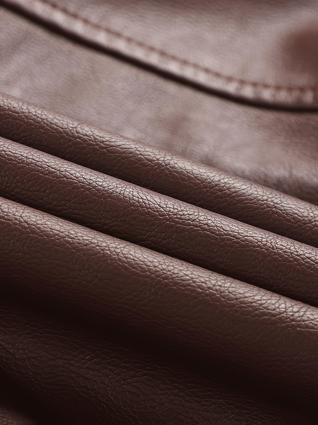 PUPU Women's Retro Leather Jacket - Black Long Sleeve Zipper Front Jacket with Pockets, Machine Washable Casual Outerwear for All Seasons