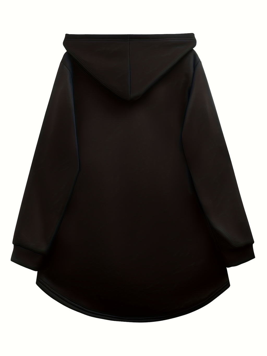 Women'S Cozy Black Hooded Sweatshirt with Horse Print - Warm Fleece-Lined Hood, Button Details, Drawstring, Perfect for Fall & Winter, Casual Style, Casual Wear Hoodie|Horse Print Hoodie|Fleece Lined Hoodie