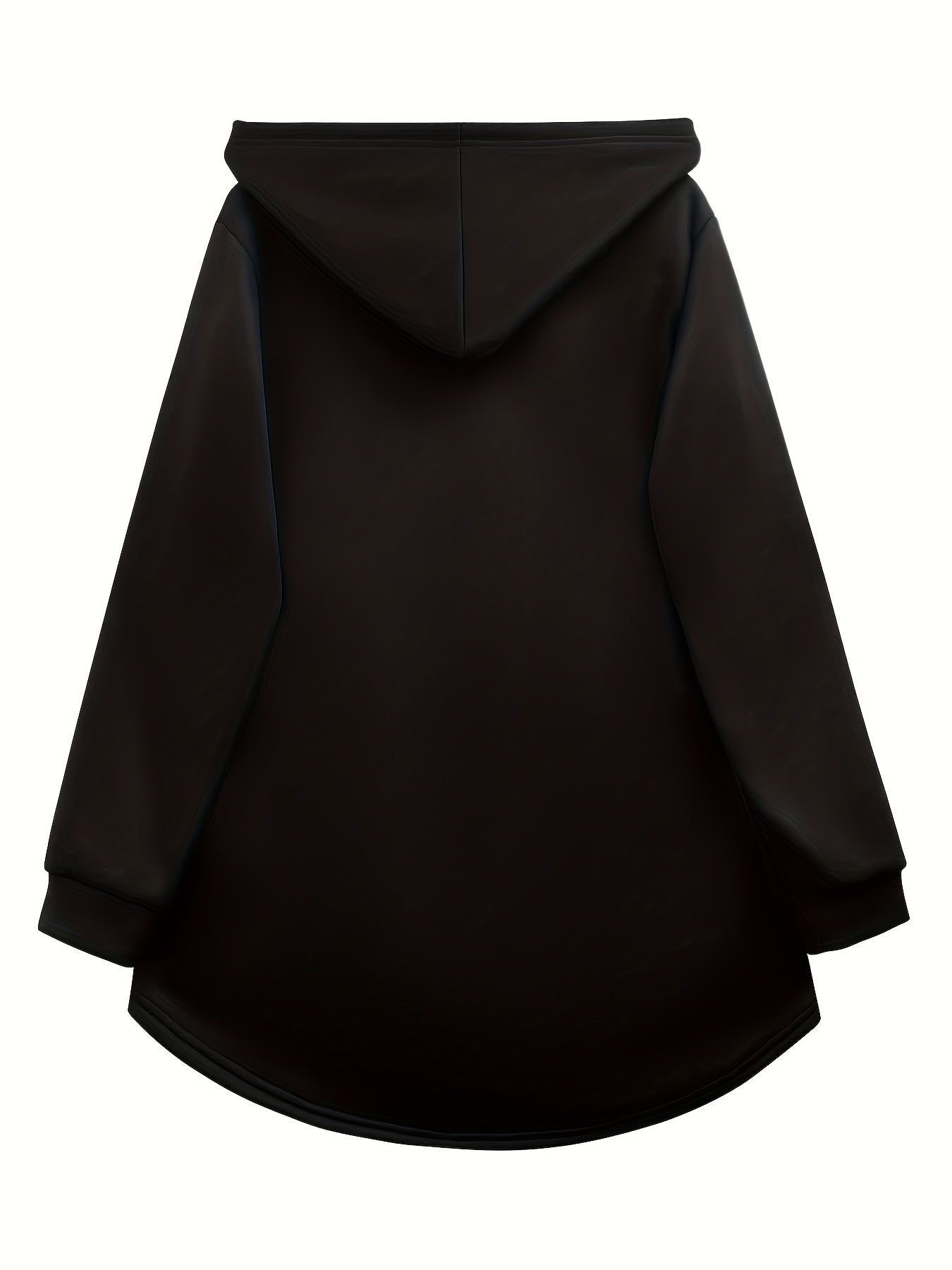 Women'S Cozy Black Hooded Sweatshirt with Horse Print - Warm Fleece-Lined Hood, Button Details, Drawstring, Perfect for Fall & Winter, Casual Style, Casual Wear Hoodie|Horse Print Hoodie|Fleece Lined Hoodie