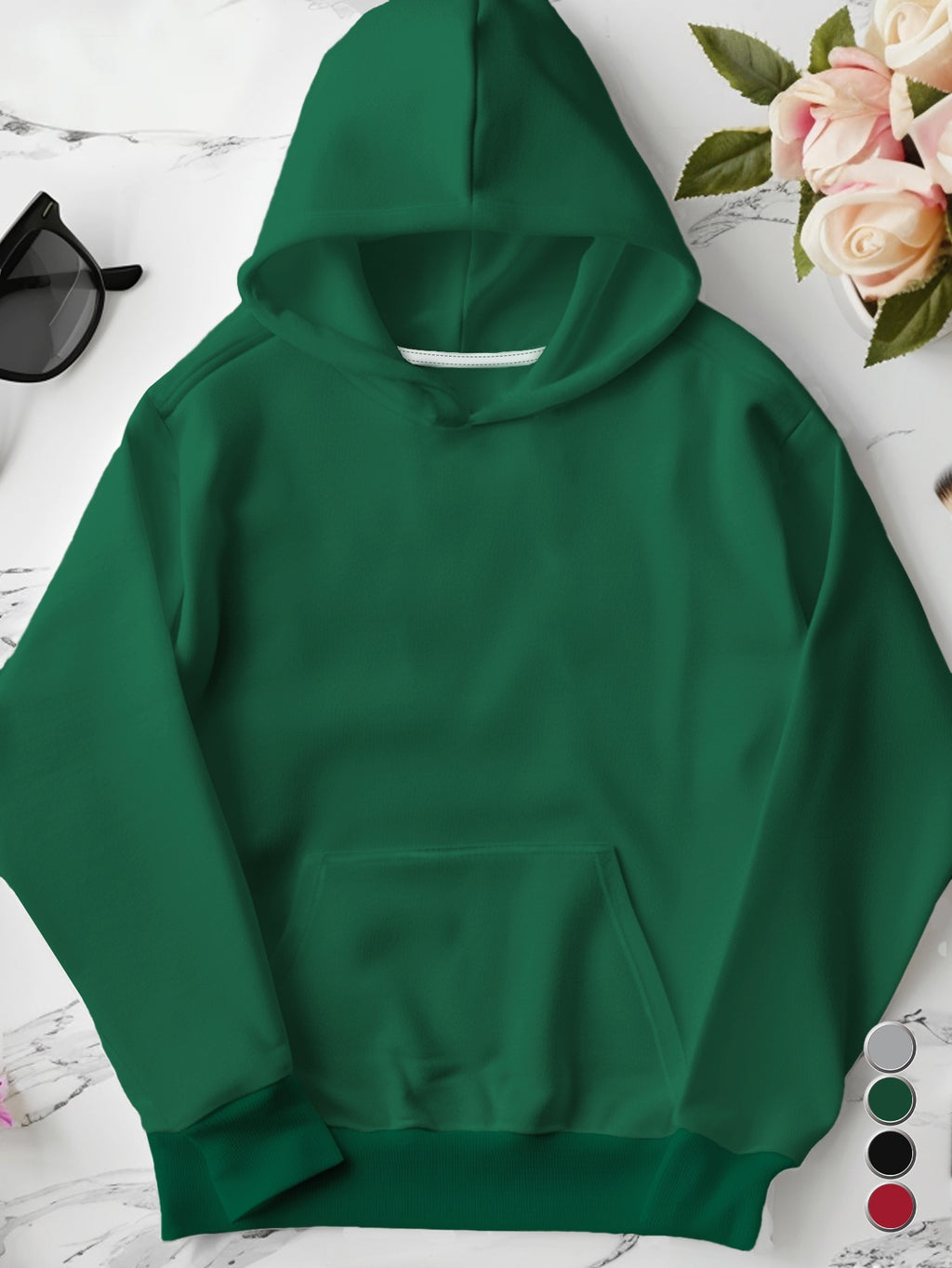 teediy Women'S Horse Heartbeat Minimalist Line Hooded Sweatshirt - Elegant Horse & Heartbeat Design, Long Sleeve Casual Pullover with Pockets