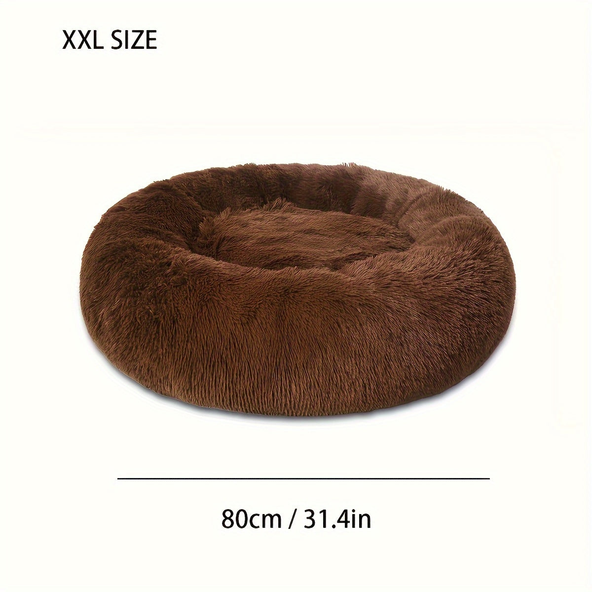 1pc Dog Kennel Cat Nest, Plush Round Pet Nest, Winter Warm Dog Bed, Pet Bed, Pet Supplies
