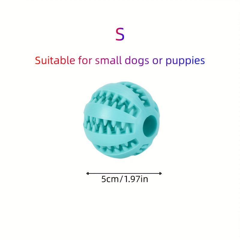 1pc Small Dog Ball Toy, Interactive Stretchy Puppy Chew Toys, Teeth Cleaning Rubber Food Ball Toys, Pet Accessories, Dog Toy Ball, Watermelon Ball, Teething Ball, Anti-bite Rubber Ball, Large And Small Dog Ball Pet Toys