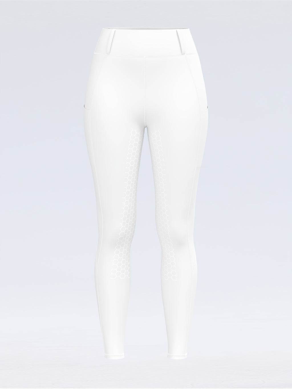 Women's High-Waisted Equestrian Riding Pants - Full Seat Stretch Slim-Fit Bifur Gaps, Durable Machine-Washable Trousers with Pockets for Horseback Riding & All-Season Wear