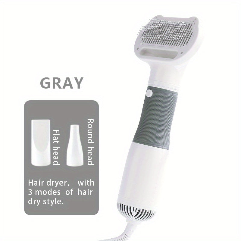 Pet Grooming Blow Dryer for Cats And Dogs, 3 Speed Wind Control, 3 Blowing Modes, 220-240V with Type C Plug, No Battery Required, Professional Pet Hair Remover Comb, Cat And Dog Fur Brush, Pet Beauty Styling Tool