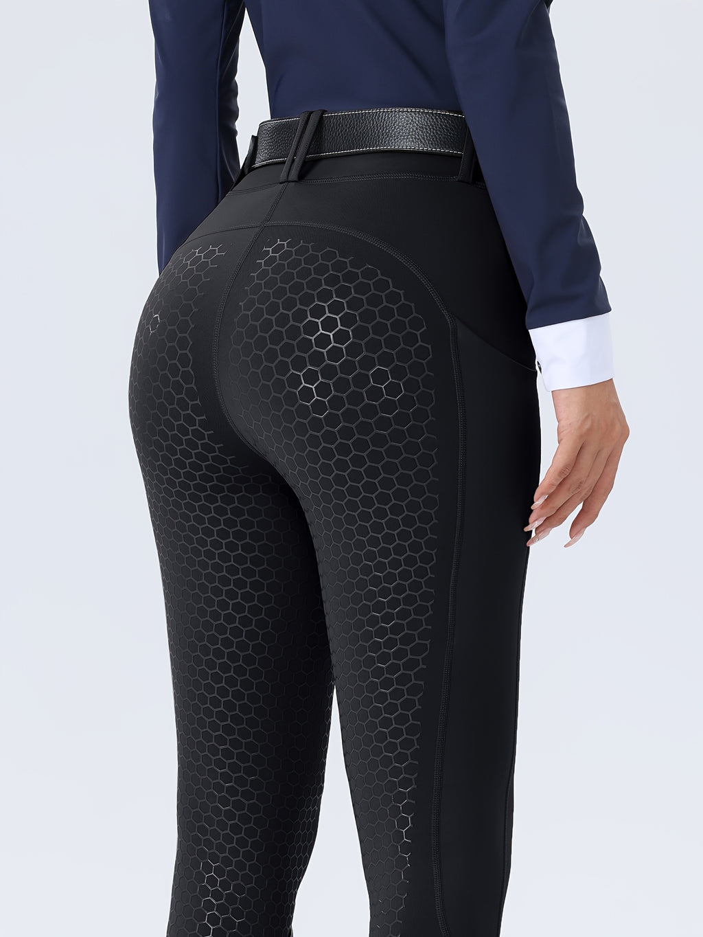 Women's High-Waisted Equestrian Riding Pants - Full Seat Stretch Slim-Fit Bifur Gaps, Durable Machine-Washable Trousers with Pockets for Horseback Riding & All-Season Wear