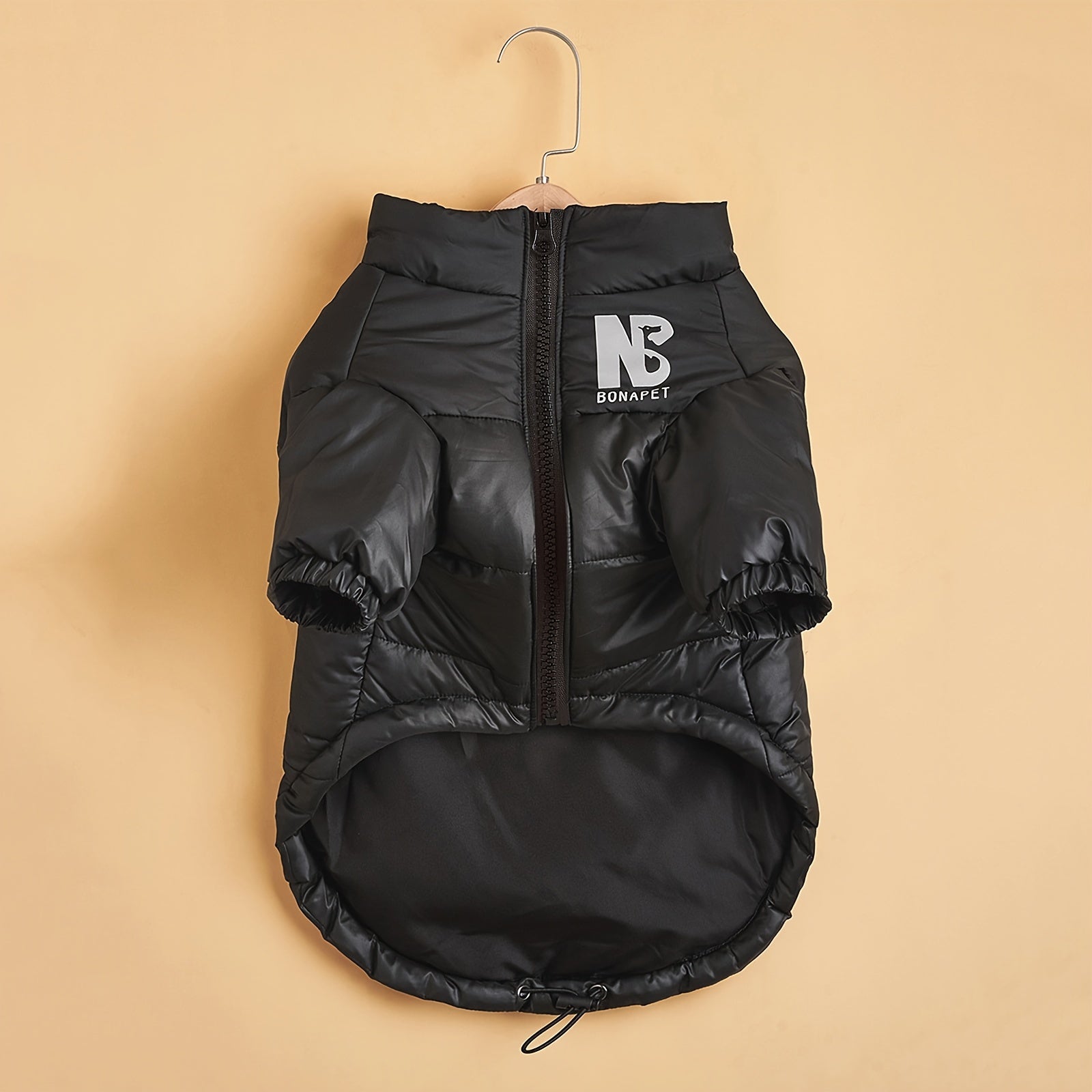 Winter Warm Pet Clothes, Reflective Letter Graphic Dog Coat With Zip Up, Dog Thick Padded Jacket For Cold Seasons Christmas Gift