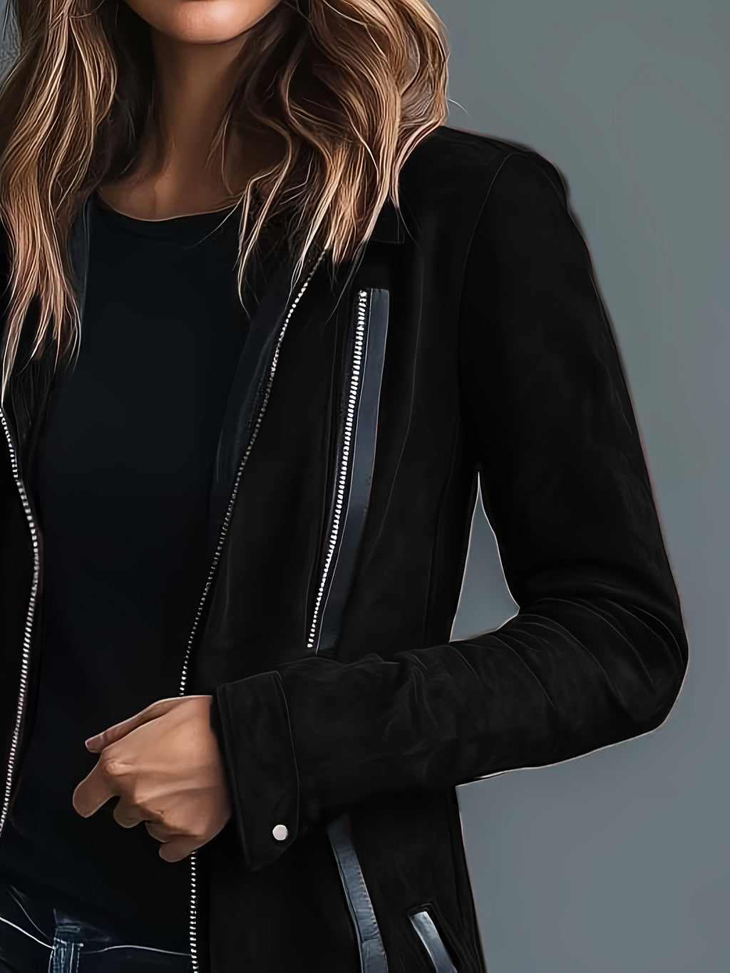 Women's Burgundy Collar Jacket - Retro Notch Coat with Black Piping Trim, Structured Fall Outerwear, Machine Washable Casual to Dressy Blazer for, Parties & Casual Attire (No)