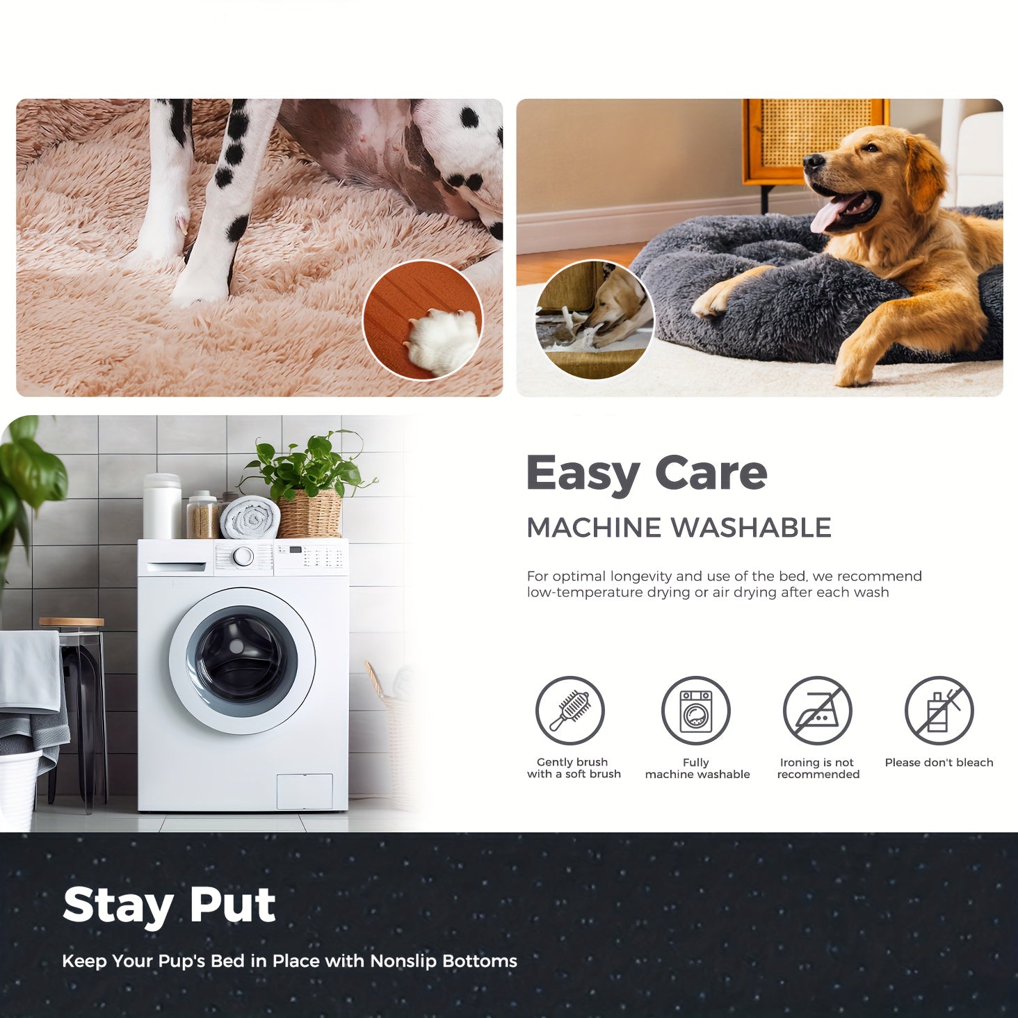 Large Dog Sofa Bed with Plush Faux Fur Cushion - Washable & Non-Slip Pet Furniture for All Sizes (Small to Large Dogs & Cats) - Cozy Car, Bedroom, Sofa & Bed Use, Dog Sofa Bed, Cozy Pet Furniture, Plush Pet Bed, Soft Pet Bed