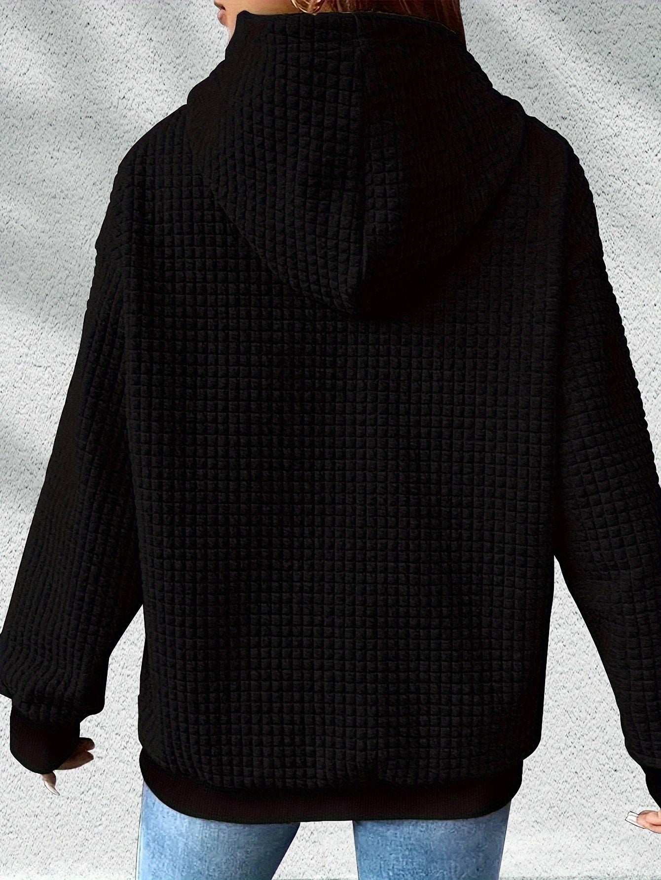 graphic print hoodie, drawstring casual hooded sweatshirt for winter & fall, Women's clothing, Loungewear, Winter Fashion, Urban Style, Geometric Pattern, Cozy Fabric, Quality Stitching, Unisex Style, Printed Hoodie, Women's