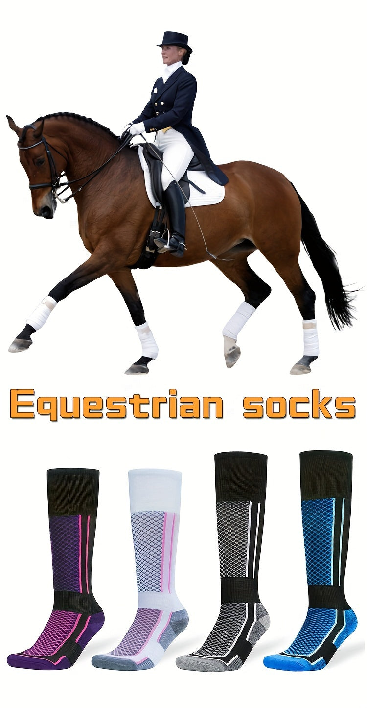 3 Pairs High-Top Thick Sole Men's Socks Women's Socks Equestrian Sports Socks