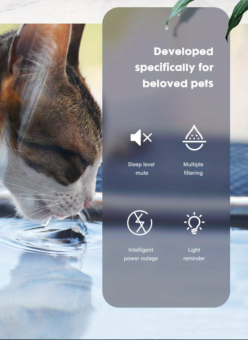 Automatic Pet Water Fountain Cat Dog Water Fountain Automatic Water Dispenser For Dogs Cats, Cat Dog Supplies