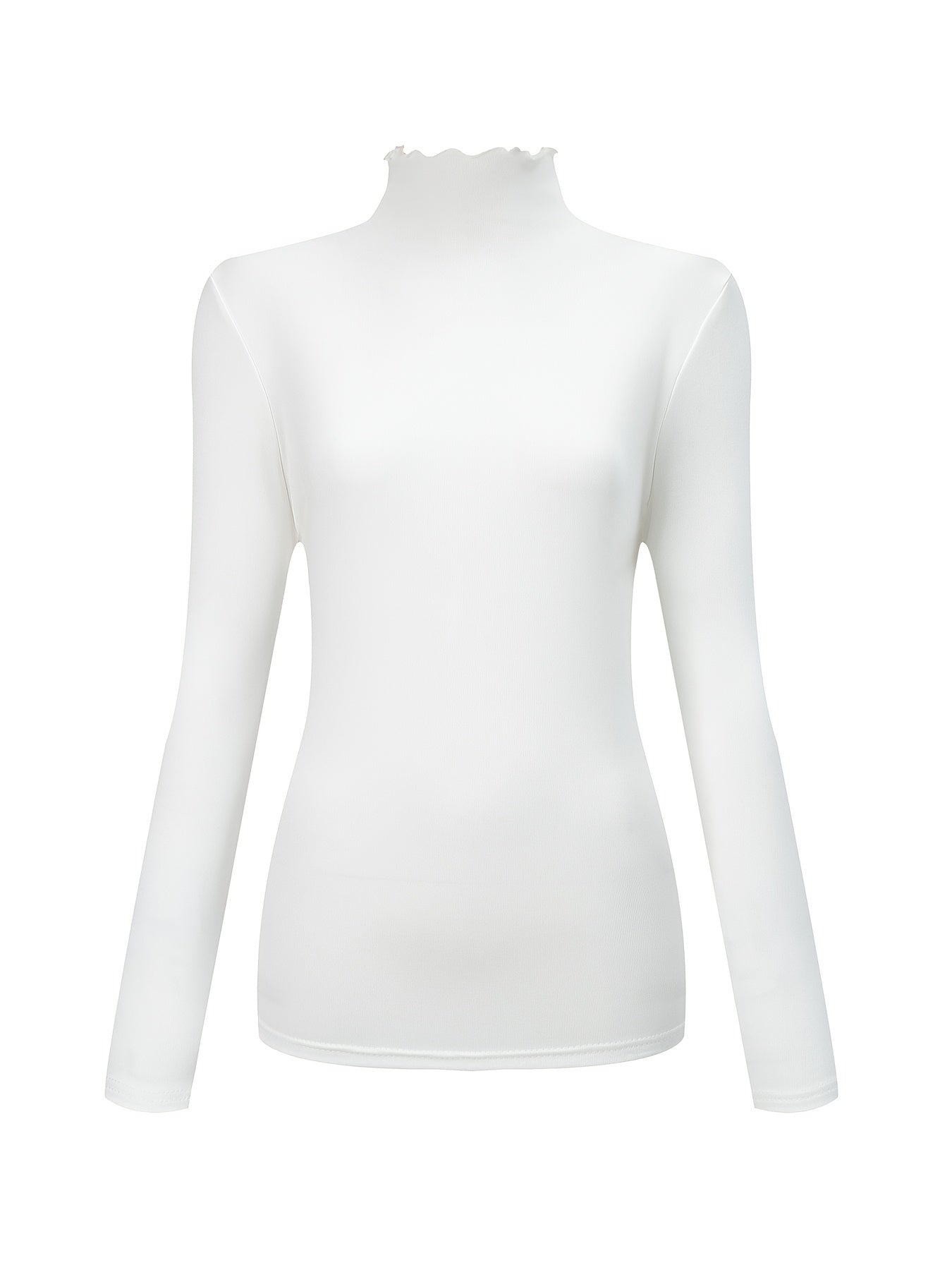 3pcs Women's Thermal Long Sleeve High Neck Tops - Stretchy Lace Collar Layering Shirts, Slim-Fit Winter Base Layers in Black/White/Grey | Soft Warmth for Casual & Formal Outfits, Hand Washable High-Elastic Fabric