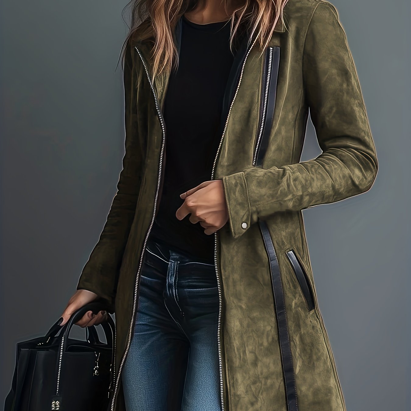 Women's Burgundy Collar Jacket - Retro Notch Coat with Black Piping Trim, Structured Fall Outerwear, Machine Washable Casual to Dressy Blazer for, Parties & Casual Attire (No)