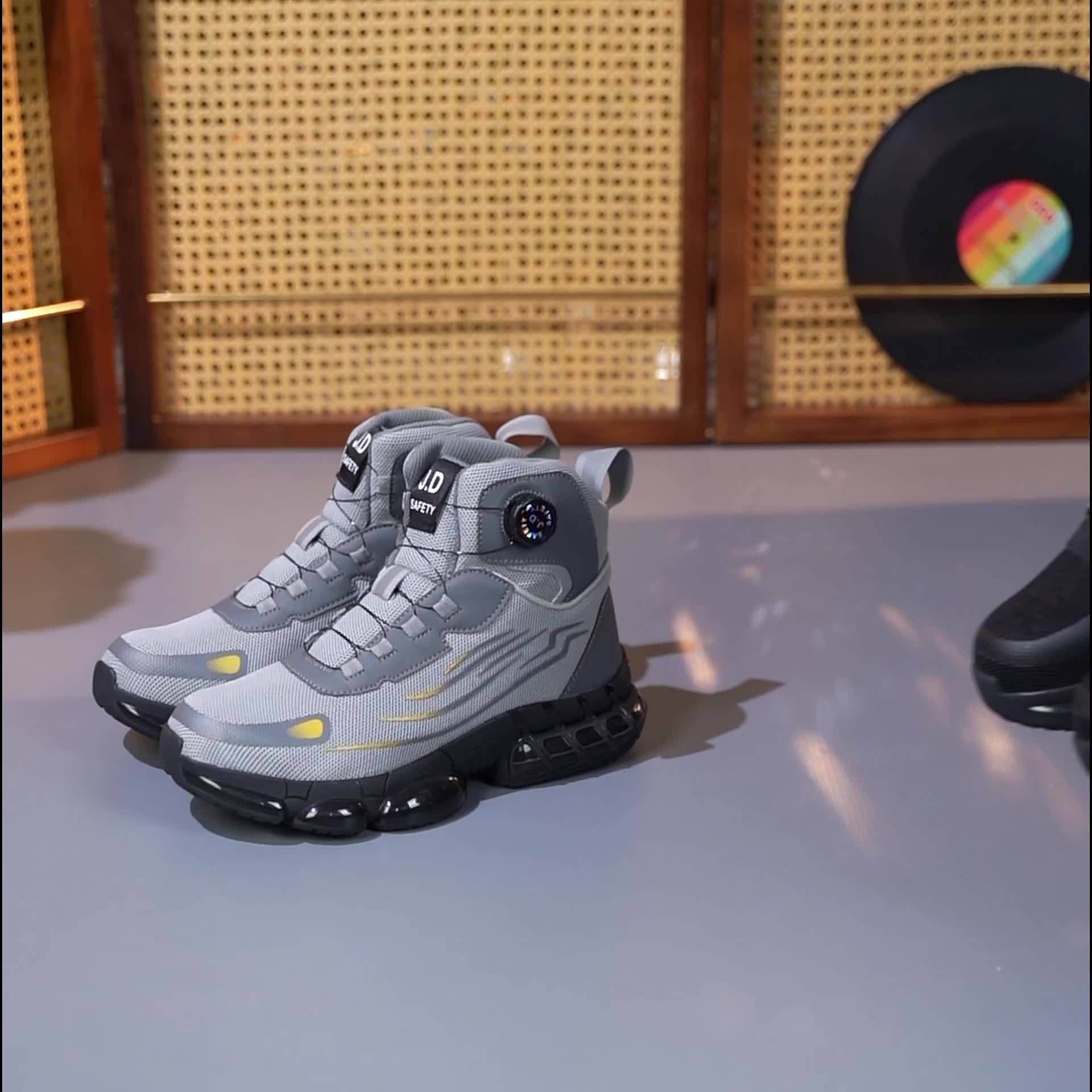 Men's Steel Toe Work Shoes - Breathable Low-Top Casual Shoes with TPU Sole, Durable Fabric Upper & Cushioned Insole for All-Day Comfort - Industrial, Outdoor, Daily Wear (Black)