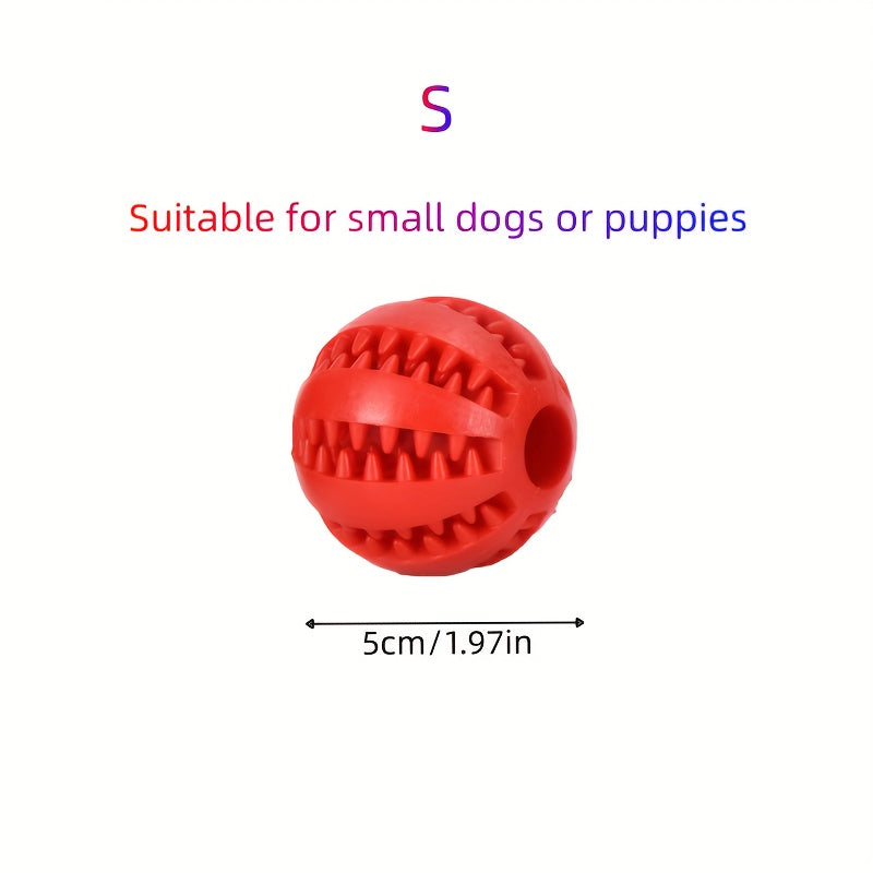 1pc Small Dog Ball Toy, Interactive Stretchy Puppy Chew Toys, Teeth Cleaning Rubber Food Ball Toys, Pet Accessories, Dog Toy Ball, Watermelon Ball, Teething Ball, Anti-bite Rubber Ball, Large And Small Dog Ball Pet Toys