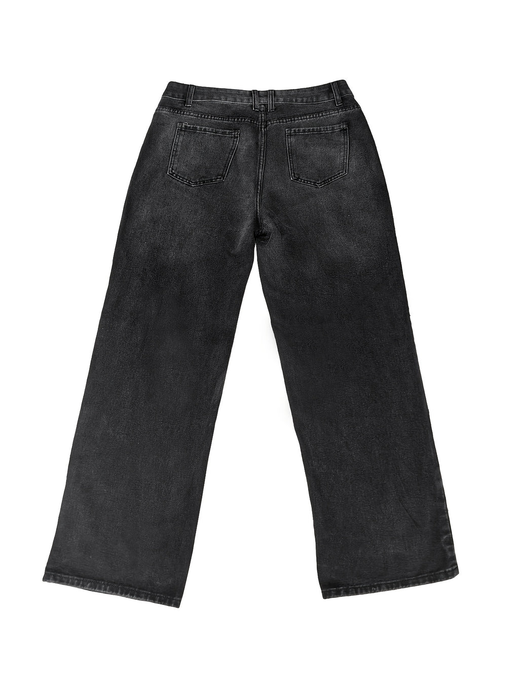 Women'S Y2K Vintage Washed Denim Jeans - Low-Rise Baggy Straight-Leg Pants, Non-Stretch Comfort Fit for Casual & Streetwear, Retro 90s Style, Light Blue, Button Closure, All-Season Wear, Casual Attire Jeans | Vintage Washed J