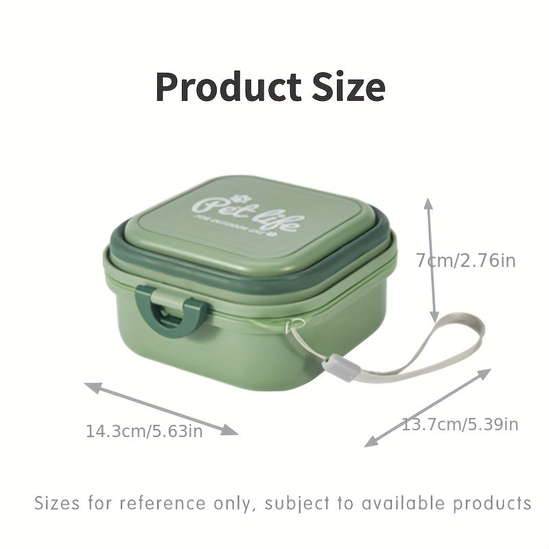 Multifunctional Collapsible Pet Double Bowls Portable Plastic Double-Layer Leak Proof Dog Food Bowl Water Bowl For Pet Outdoor Traveling Camping Walking Supplies