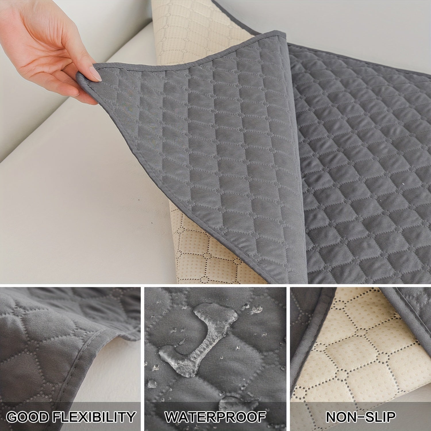 Pet Mat, 76.2*177.8cm Square Plaid Polyester Fiber Dog Mat with Polyester Fiber Filling, All-Season Anti-Scratch Sofa Pad for Cats and Dogs, Durable and Comfortable Pet Bed Mat