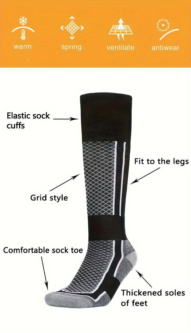 3 Pairs High-Top Thick Sole Men's Socks Women's Socks Equestrian Sports Socks