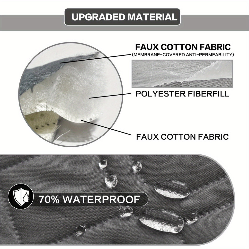 Pet Mat, 76.2*177.8cm Square Plaid Polyester Fiber Dog Mat with Polyester Fiber Filling, All-Season Anti-Scratch Sofa Pad for Cats and Dogs, Durable and Comfortable Pet Bed Mat