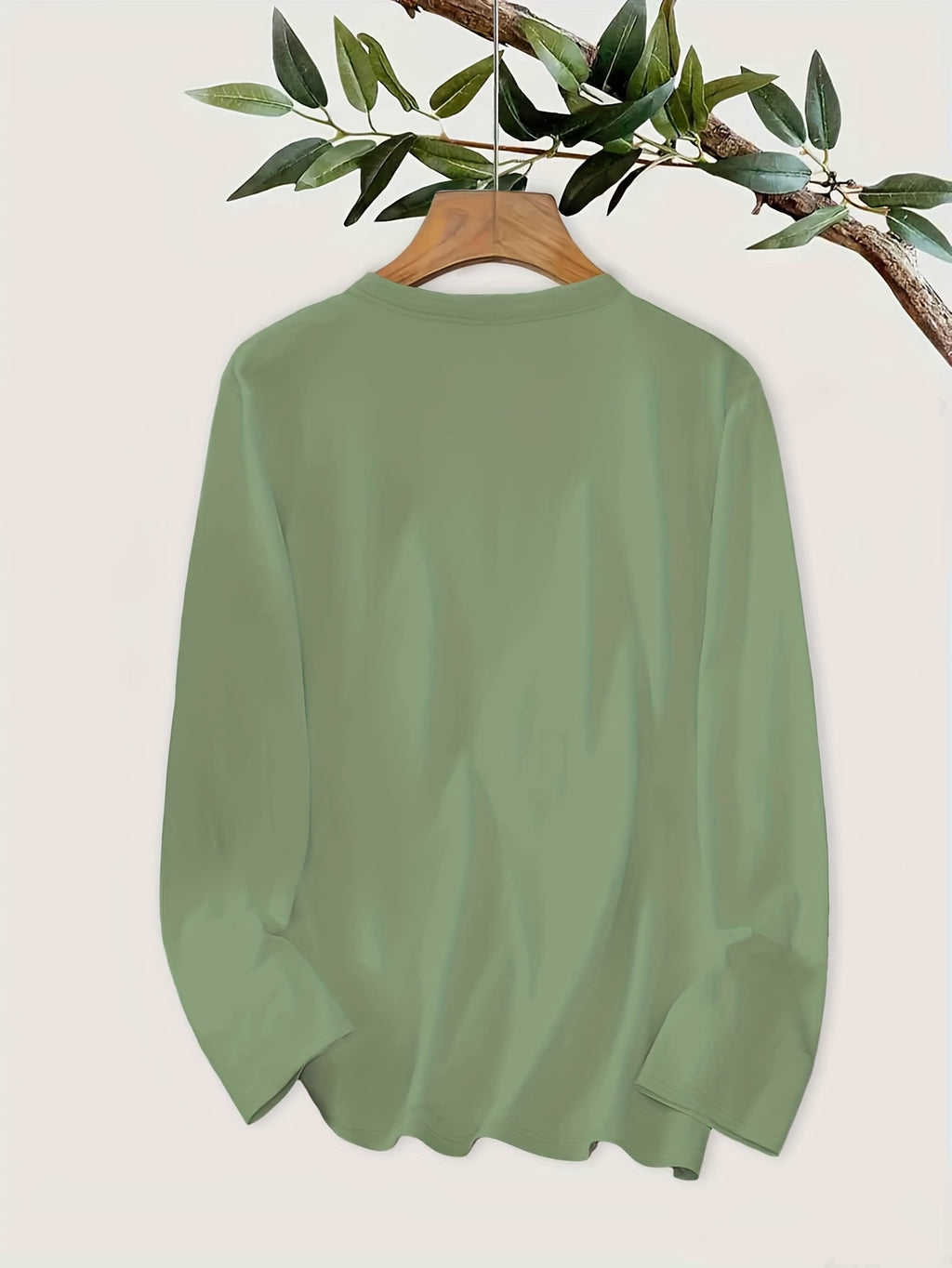 Women's 100% Cotton Long Sleeve T-Shirt - Heartbeat & Galloping Horse Graphic Print, Light Yellow Casual Round Neck Top for Spring/Summer, Machine Washable, Spring Summer Apparel, Unique Graphic Tee, Breathable Fabric, Spring