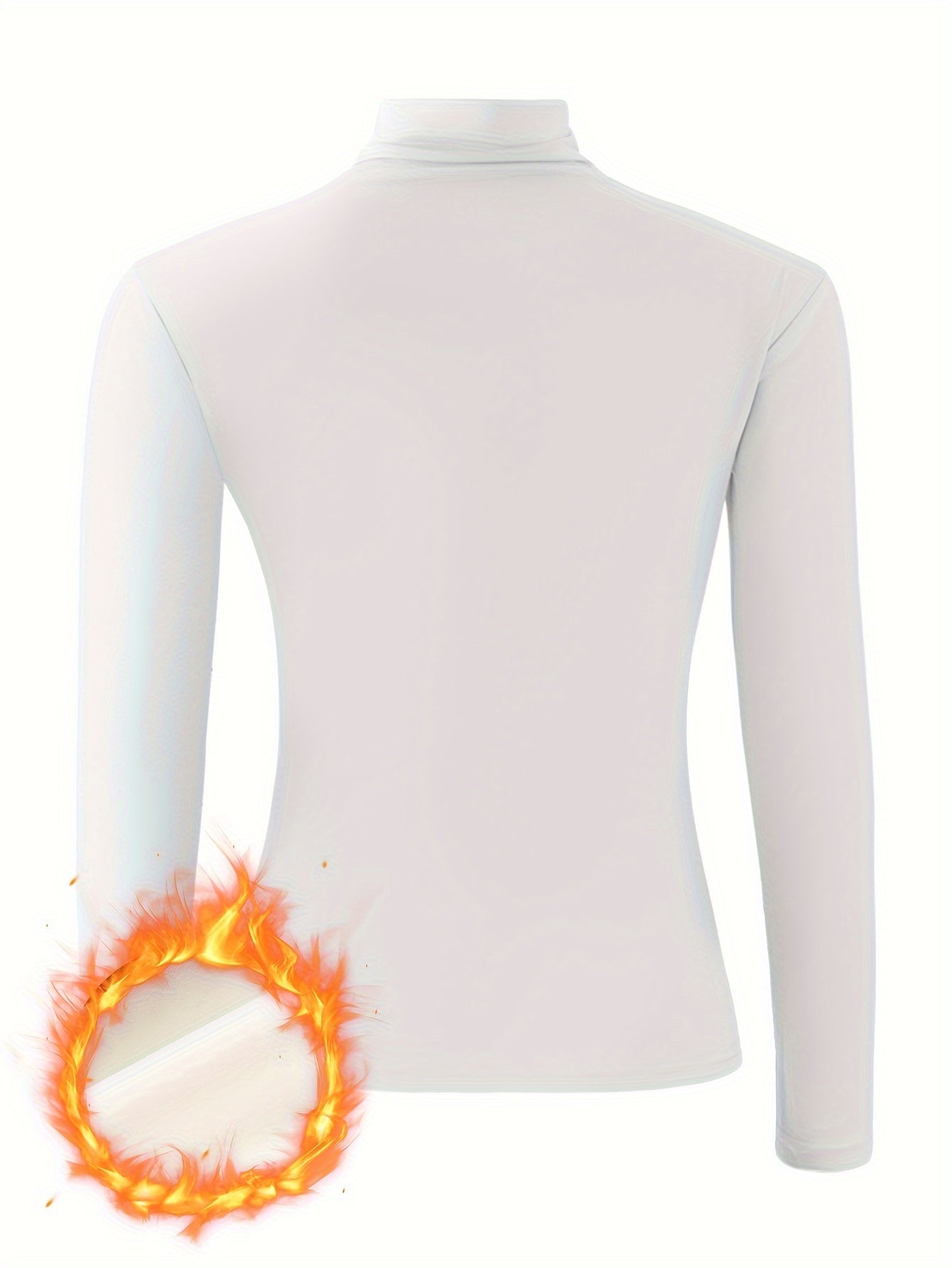 [3pcs Women'S Thermal Base Layer Tops] 3-Pack Women'S Thermal Base Layer Tops, Polyester Knit Warm Half-Turtleneck Shirts for Autumn and Winter