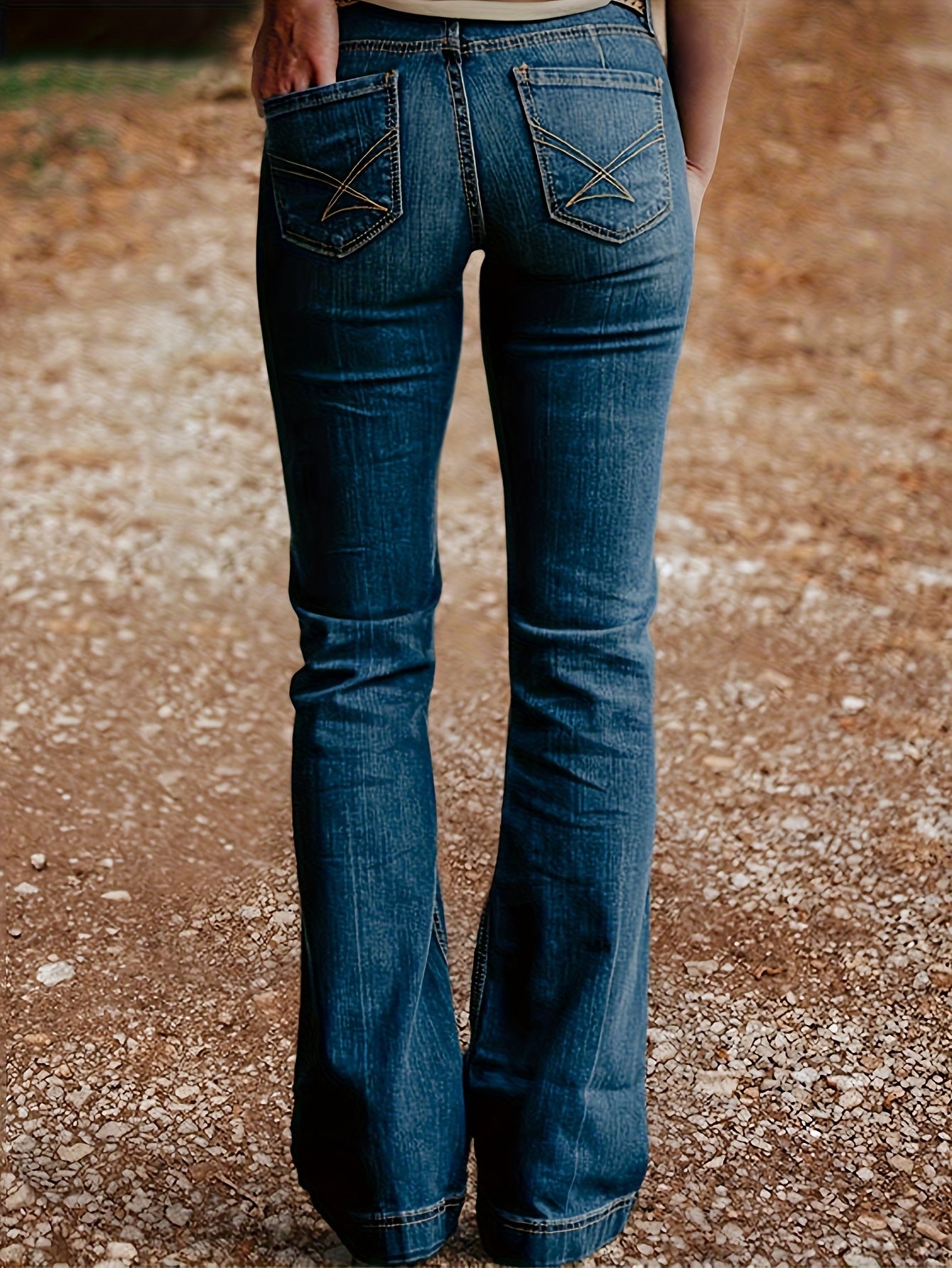 AW25 Women'S Vintage Washed High-Waist Straight-Leg Jeans - Elegant Solid Color Denim with Medium Stretch, Comfortable All-Season Wear, Everyday Denim|Straight Leg Jeans|Washed Denim Finish