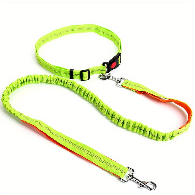 Durable Elastic Nylon Dog Leash for Running and Walking - Pet Traction Leash with Comfortable Grip - Ideal for Active Dogs and Pet Owners