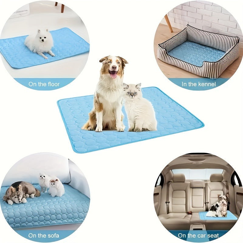 Cooling Mat And Sleeping Pad For Pets, Water Absorbent Top Layer Keeps You Cool And Comfortable All Summer Long For Kitten Puppy And Small Cat & Dog