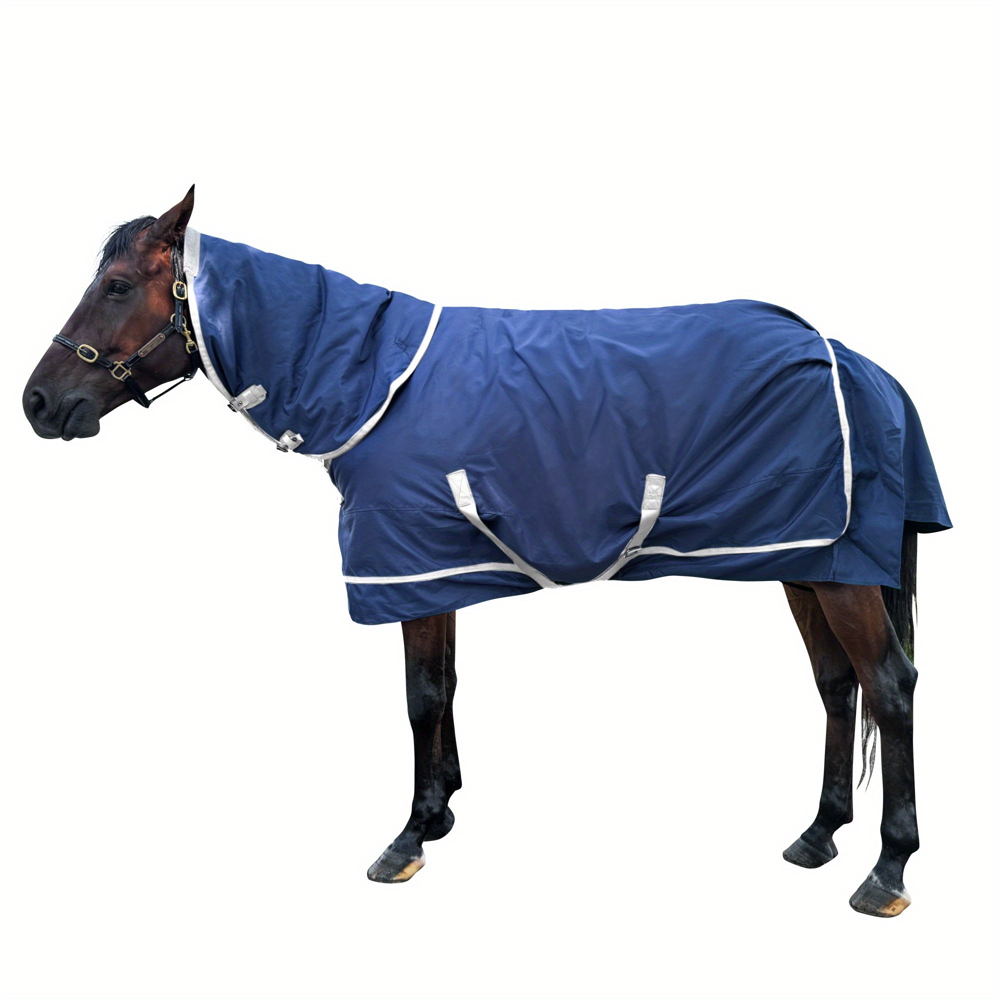 Coperta Invernale Outdoor Cavallo con Protezione Coda - Antivento Regolabile