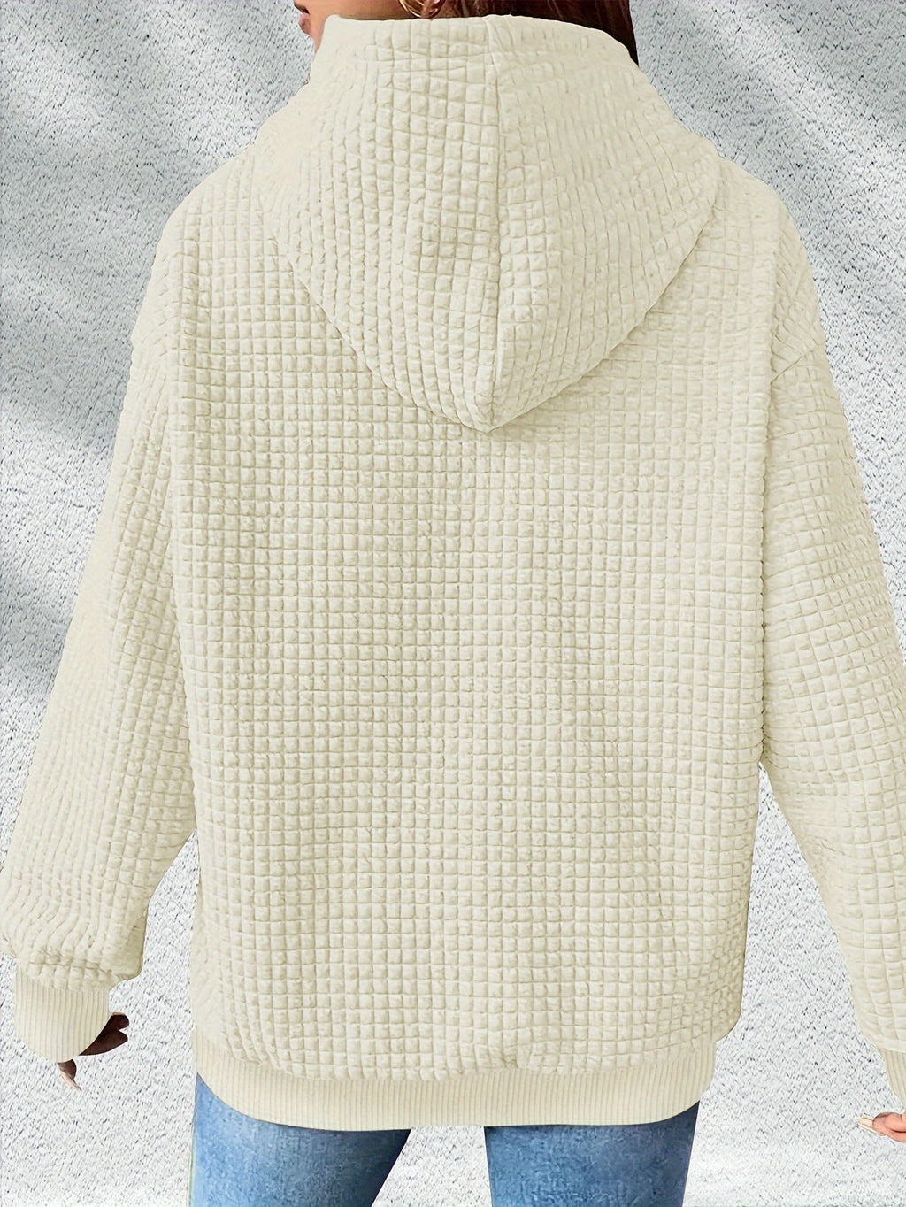 graphic print hoodie, drawstring casual hooded sweatshirt for winter & fall, Women's clothing, Loungewear, Winter Fashion, Urban Style, Geometric Pattern, Cozy Fabric, Quality Stitching, Unisex Style, Printed Hoodie, Women's