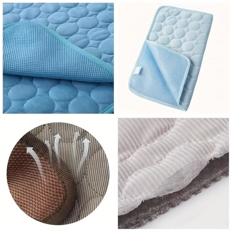 Cooling Mat And Sleeping Pad For Pets, Water Absorbent Top Layer Keeps You Cool And Comfortable All Summer Long For Kitten Puppy And Small Cat & Dog