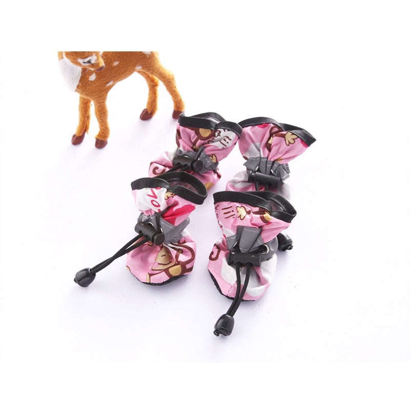4pcs Water-Resistant Dog Shoes For Small Dogs - Protect Your Pet's Paws And Keep Them Dry Christmas Gift