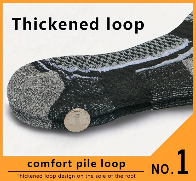 3 Pairs High-Top Thick Sole Men's Socks Women's Socks Equestrian Sports Socks