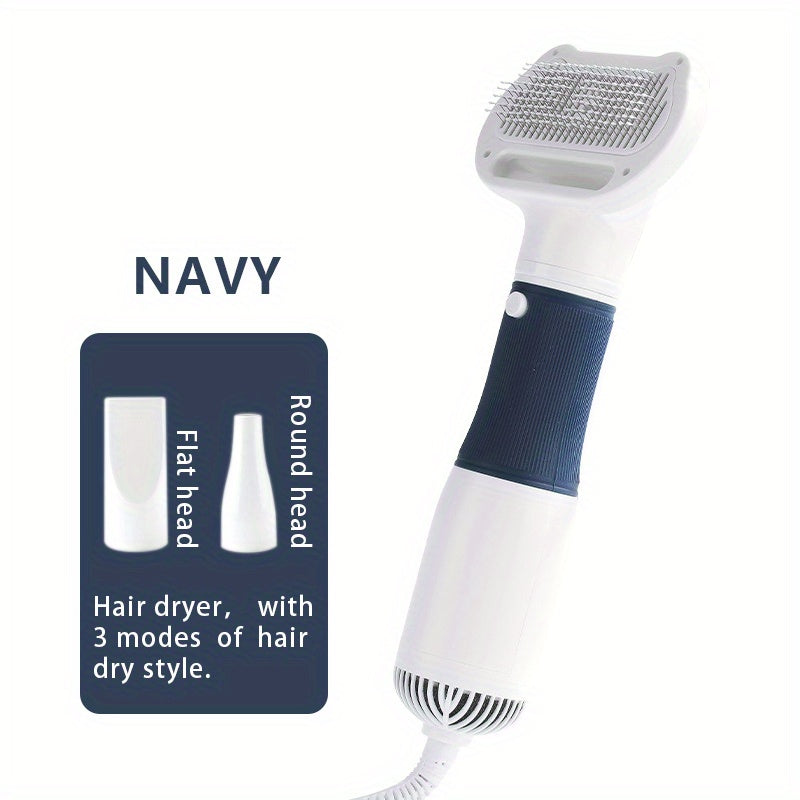 Pet Grooming Blow Dryer for Cats And Dogs, 3 Speed Wind Control, 3 Blowing Modes, 220-240V with Type C Plug, No Battery Required, Professional Pet Hair Remover Comb, Cat And Dog Fur Brush, Pet Beauty Styling Tool