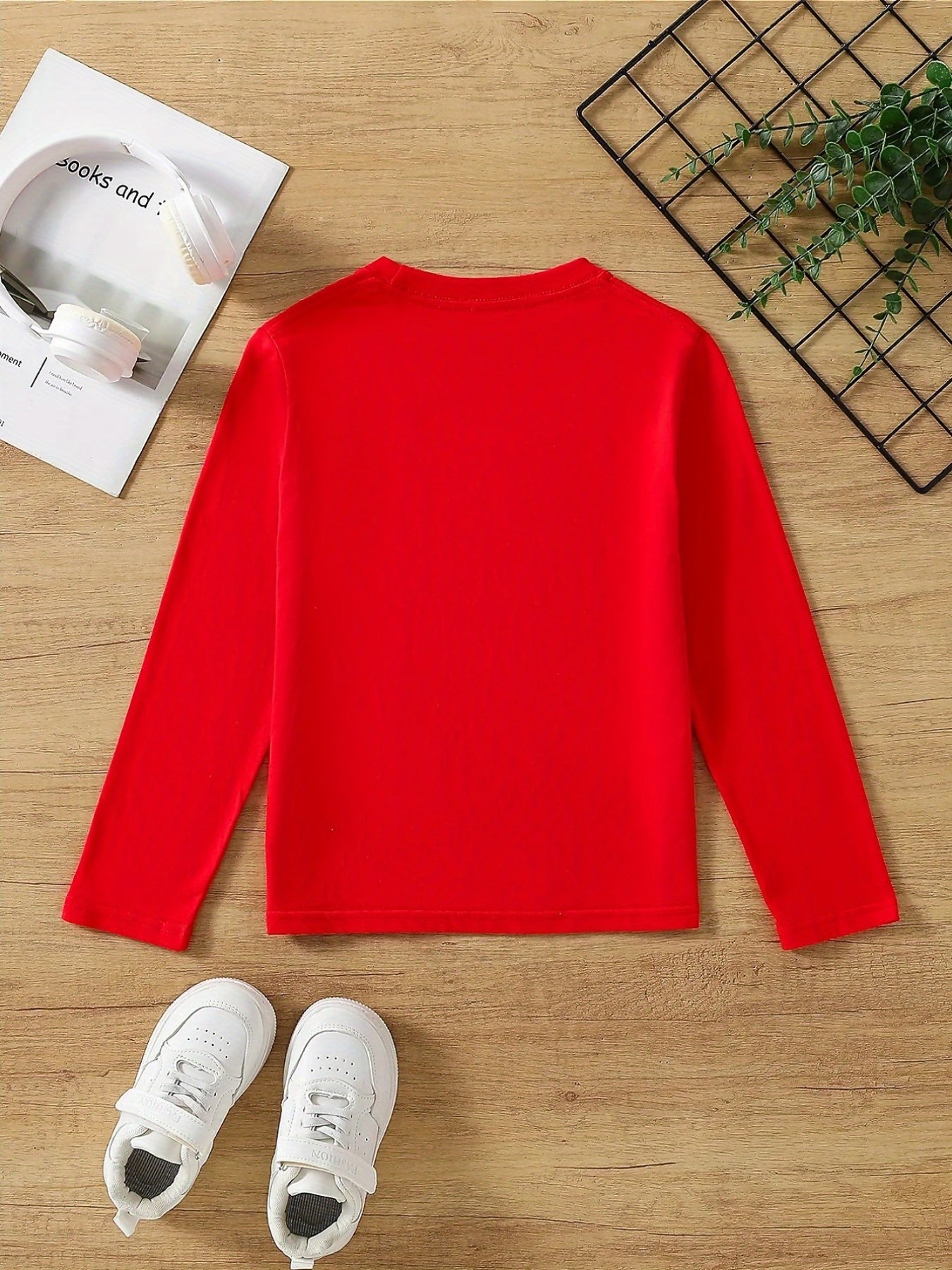 Girls' 100% Cotton Long Sleeve T-Shirt - Soft & Breathable Everyday Top with Horse & Rider Equestrian Print, Round Neck Casual Pink Blouse for Home, Outdoor & Sports | All-Season Comfort, Machine Washable, Ideal for Horseback