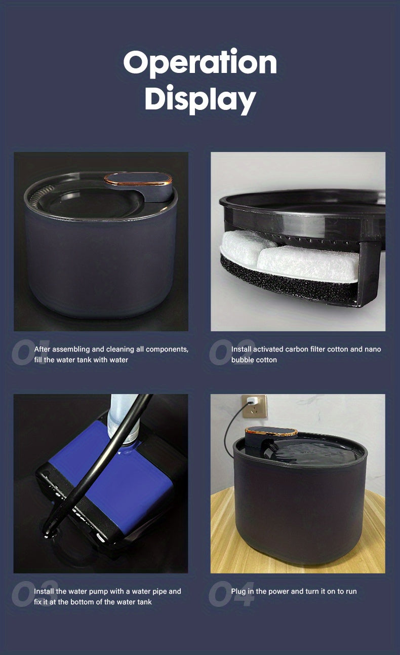 Automatic Pet Water Fountain Cat Dog Water Fountain Automatic Water Dispenser For Dogs Cats, Cat Dog Supplies