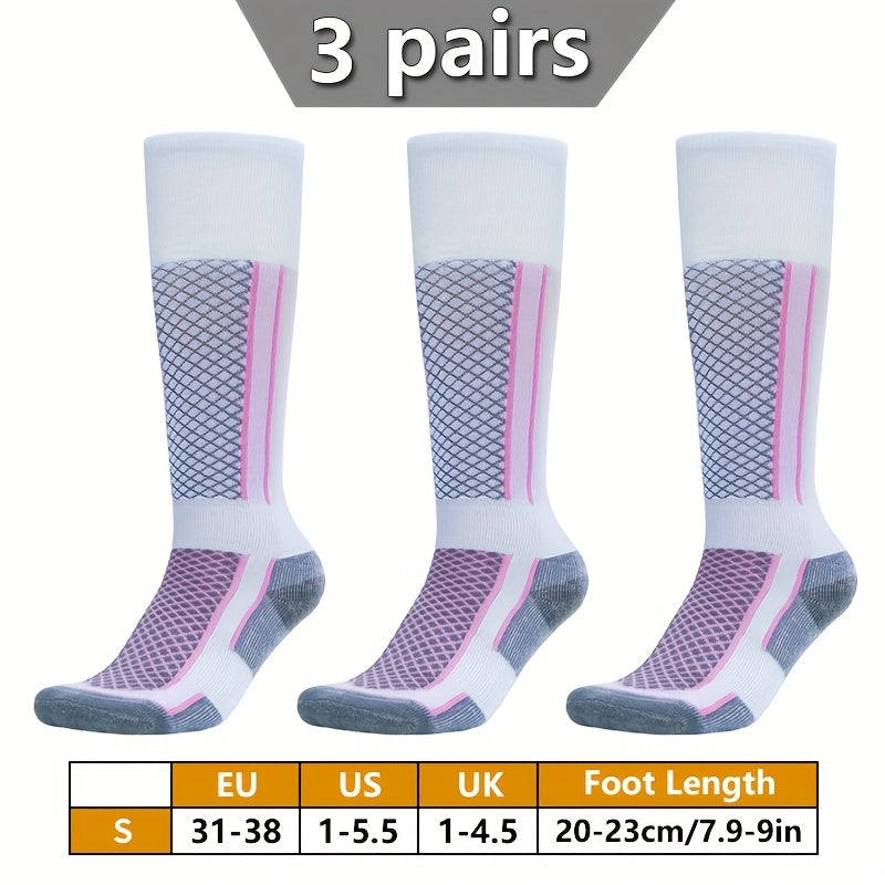 3 Pairs High-Top Thick Sole Men's Socks Women's Socks Equestrian Sports Socks