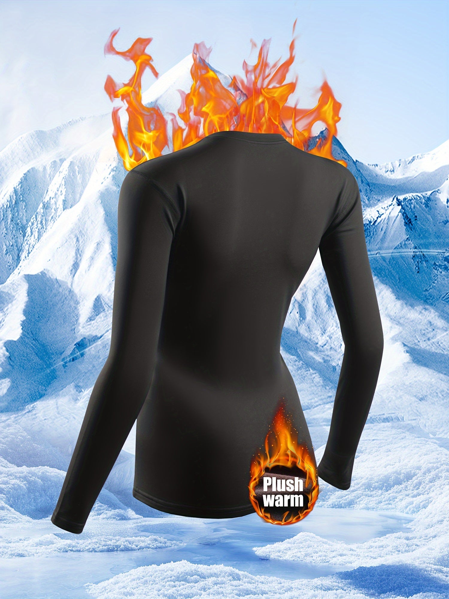 4pcs Autumn Set for Women: Warm Underwear, Fleece-Lined Thermal Base Layer Top and Pants for Winter