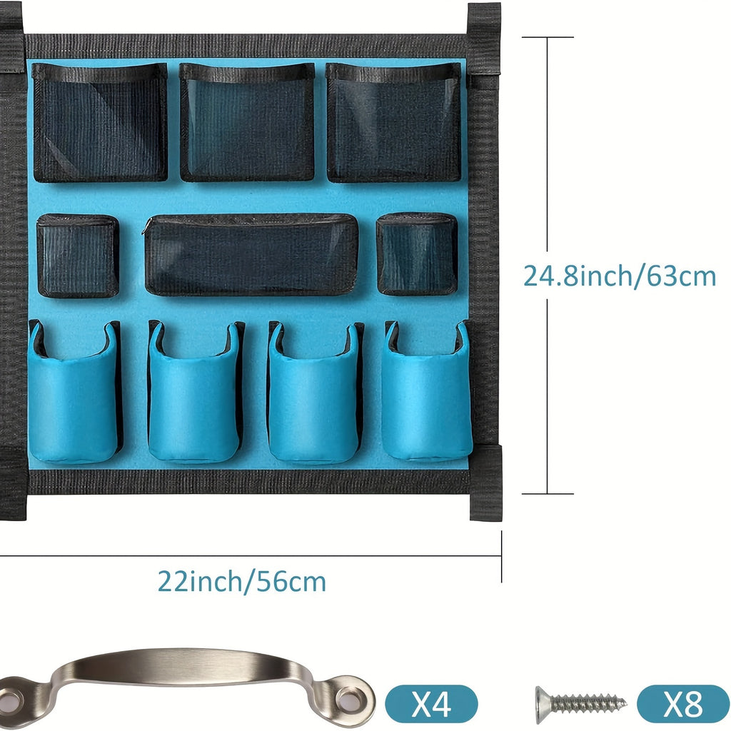 Organizer Attrezzatura Equestre Appendibile - Poliestere Resistente Viola/Blu