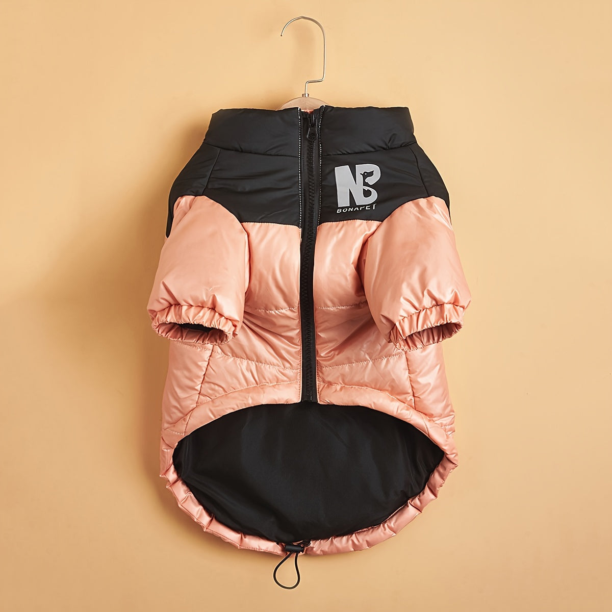 Winter Warm Pet Clothes, Reflective Letter Graphic Dog Coat With Zip Up, Dog Thick Padded Jacket For Cold Seasons Christmas Gift